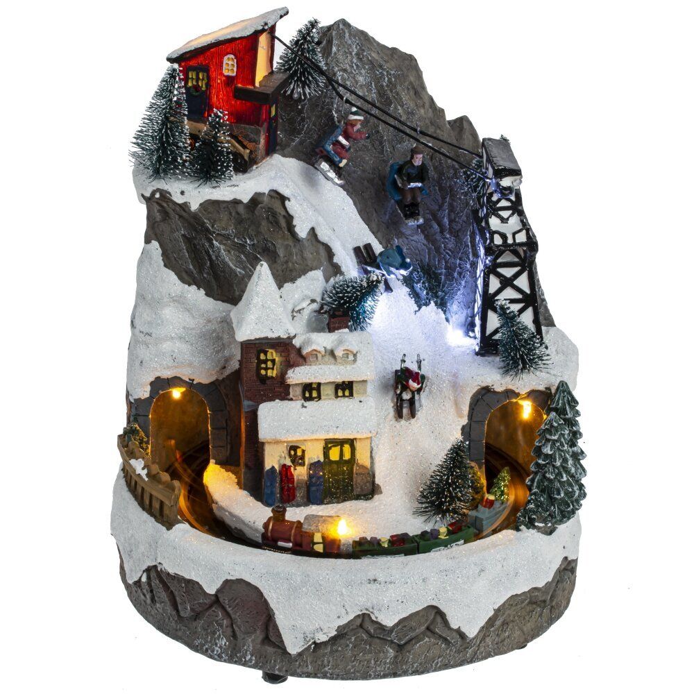 GAEM Фигурка декоративная "Рождество" (3 мелодии, подсвет, движ, 3xAA н/п, +USB), L21,5 W21,5 H26,5 см