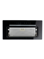 Вытяжка кухонная MACBI Ledy-60GT (BLACK) черный, D150мм,1200м3/ч, полновстраиваемая, мотор 230Ватт, стекло 60см, управл. сенсорное + управл. жестами