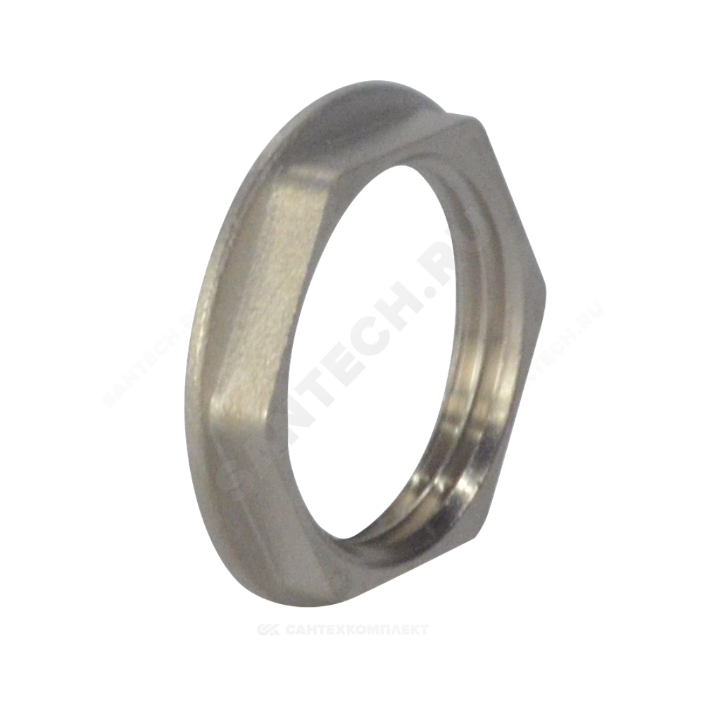 Контргайка латунь никель реборда Ду 40 (1 1/2") ВР SantechSystems