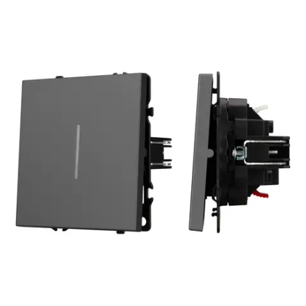 Механизм выключателя одноклавишный проходной LED SWT-NOBE-MKP1-SFPL-L-GR (230V, 10A) (Arlight, -) 054263