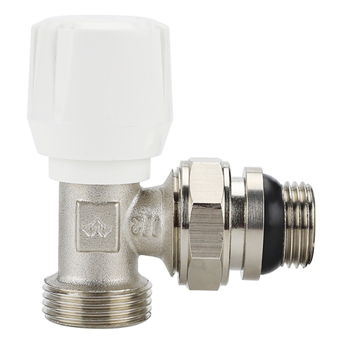 Клапан радиаторный VARMEGA 1/2" x 3/4"EK ручной, угловой с самоуплотняющимся полусгоном VM10012