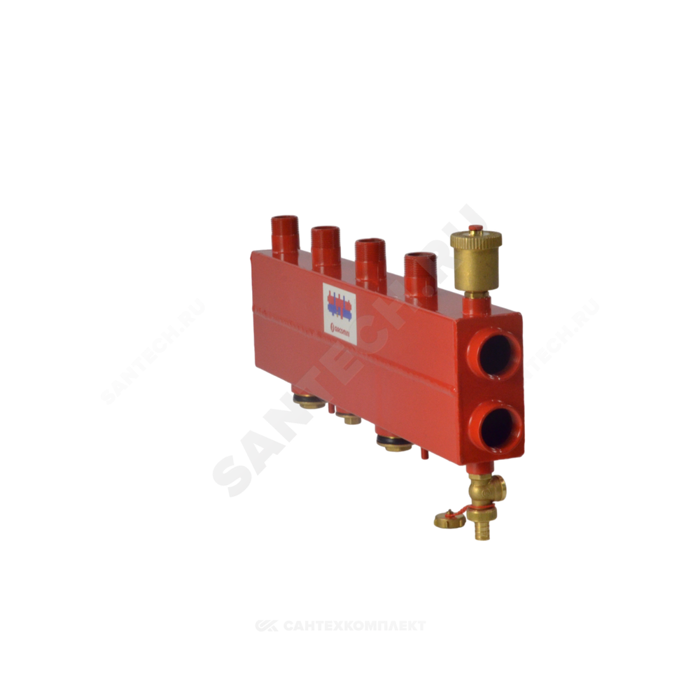 Коллектор котельной сталь 1 1/4" ВР на 3 контура 1" НР R586SEP Giacomini R586SEY03