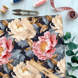 Ткань премиум шифон фантазийный розарий