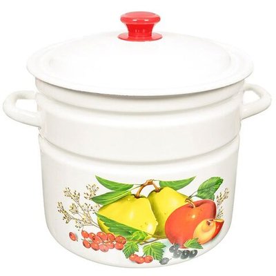 Кастрюля сталь, эмал, 10 л, с крыш, Керчь, 41804-222/6, в асс