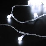 Гирлянда для дома НИТЬ «Сияющая капля» 10 м 60 ламп LED, прозр.пров, 8 реж,IP-20, Белый (возможность соединения)