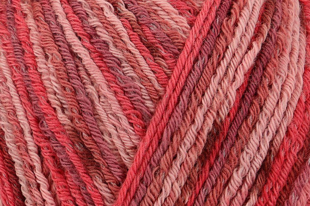 Пряжа Regia Cotton Color (02422/Гранат), 72% хлопок, 18% полиамид, 10% полиэстер, 100г/420м
