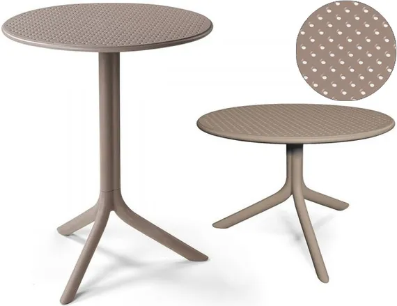 Регулируемый пластиковый стол Step Ø60 см, тортора