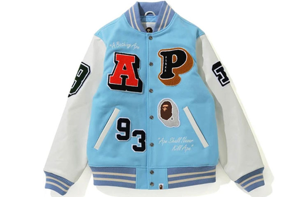 A Bathing Ape Crazy Patch Varsity Куртка