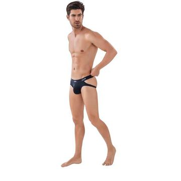 Мужские трусы джоки черные Clever Moda VENTURE JOCKSTRAP 087911