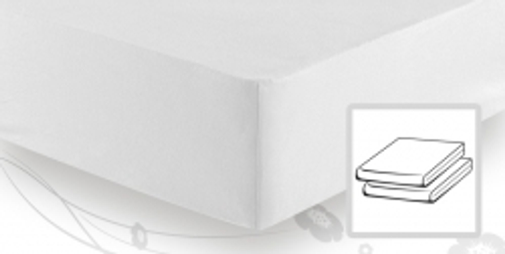 Простыня трикотажная 120-130х200 Elegante 8000 белая Германия