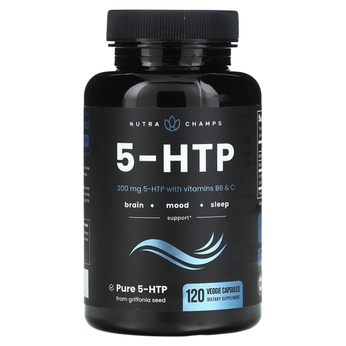 NutraChamps, 5-HTP, 120 растительных капсул