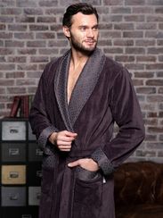 Халат мужской Christopher без капюшона Антрацит "Polens"