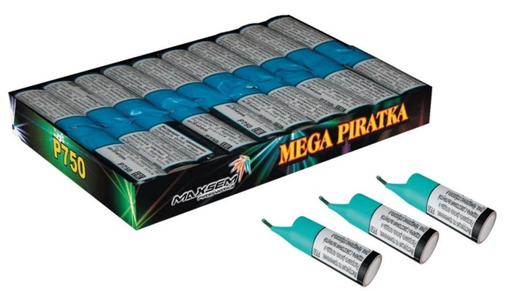 Петарды фитильные " Mega Piratka" P750 к-т20 шт
