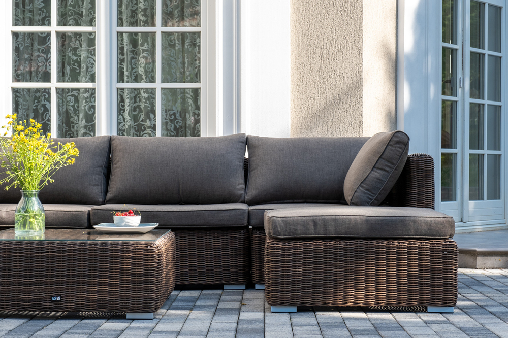 "Капри" трансформирующаяся лаунж-зона из искусственного ротанга, цвет коричневый