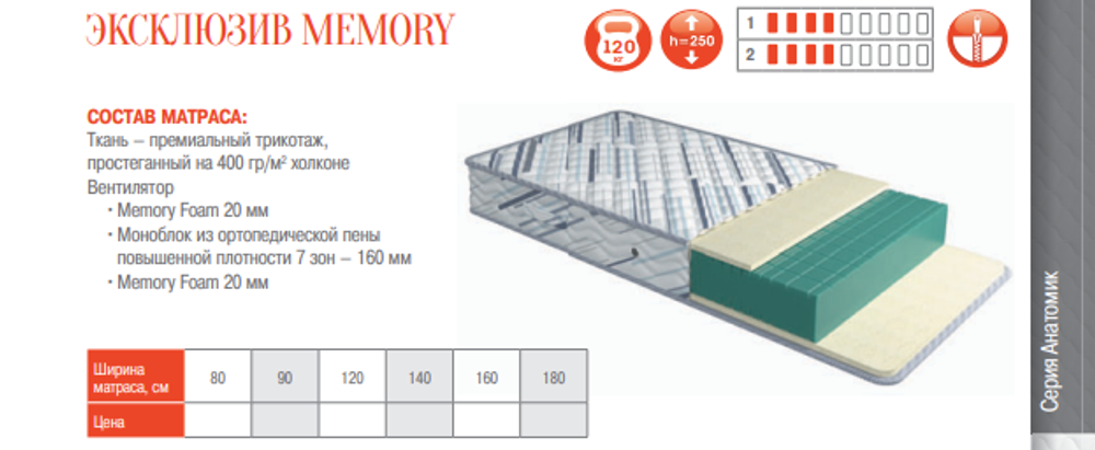 МАТРАС ЭКСКЛЮЗИВ MEMORY
