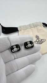 Серьги с чёрными вставками Vivienne Westwood