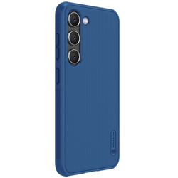Чехол двухкомпонентный синего цвета от Nillkin для Samsung Galaxy S23, серия Super Frosted Shield Pro