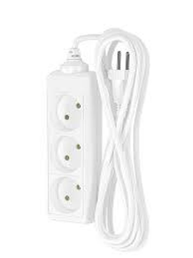 Удлинитель 3 гнезда 5м 10А белый (ударопроч.,негорюч.) 10-53 BOPP 21114 ФОТОН