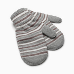 Варежки для мальчика двойные, серый с коричневым, р. 12/ 4529133 СНЕЖАНЬ, 1 шт.