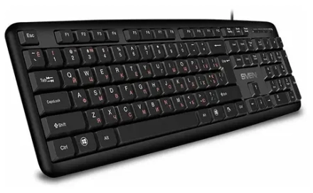 Клавиатура SVEN KB-S230 Black USB чёрная 104 клавиши 2-метра кабель