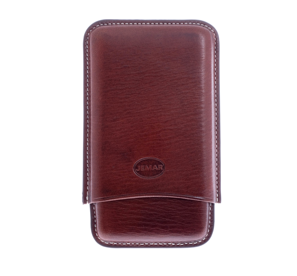 Чехол Jemar для 5 сигарилл, натуральная кожа, коричневый 471-brown