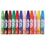 Масляные мелки ГАММА "Малыш" 12 цветов, 11х75 мм, шестигранные, пластиковый стакан-подставка, 051218_01