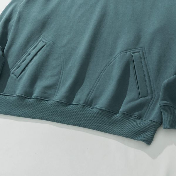 Худи PUFF Half Zip Серо-Зеленый - фото 8