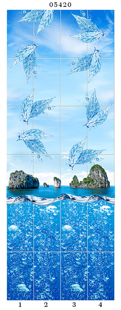 Панель ПВХ фотопечать 3D Panda Всплеск эмоций 2700х250 мм