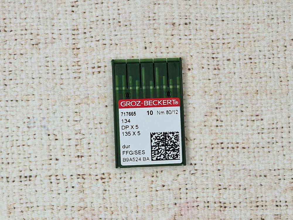 Иглы промышленные, толстая колба трикотаж DPx5 80/12 134FFG/SES, 10 игл