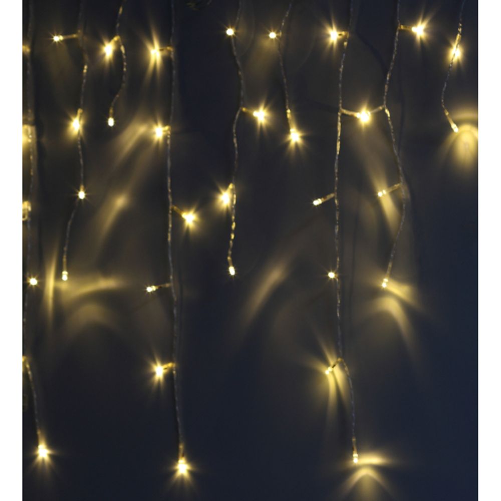 Светодиодная новогодняя гирлянда ЭРА ENIB-01B бахрома 1,8мХ0,5м теплый свет 8 режимов