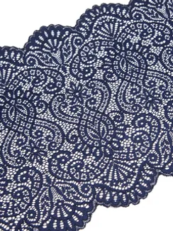 03-251 Кружево эластичное 22 см, темно-синий 061