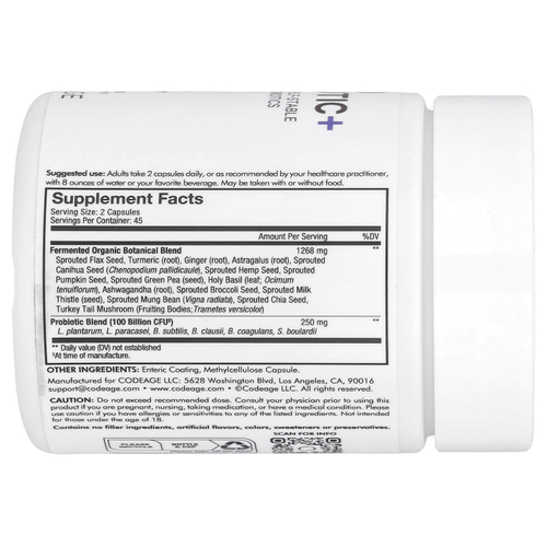 Codeage, SBO Probiotic+, пробиотики, 90 капсул