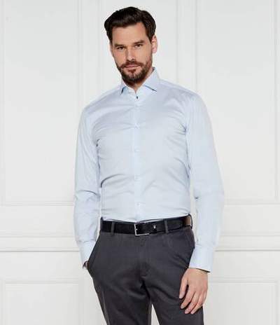 Рубашка P-HANK-spread-C1-222 BOSS BLACK - голубой(50533433)