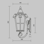 Уличный настенный светильник Outdoor O413WL-01BZ1