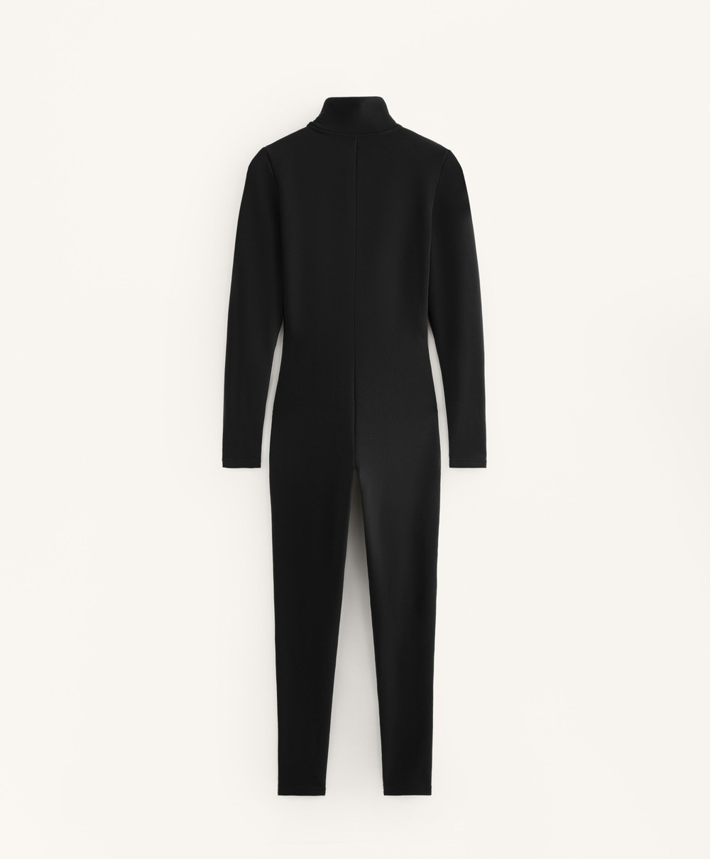 Oysho Теплый длинный комбинезон, черный