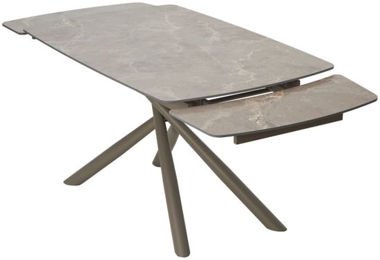 Стол RIVOLI 140 MATT LATTE STONE SOLID CERAMIC / TAUPE