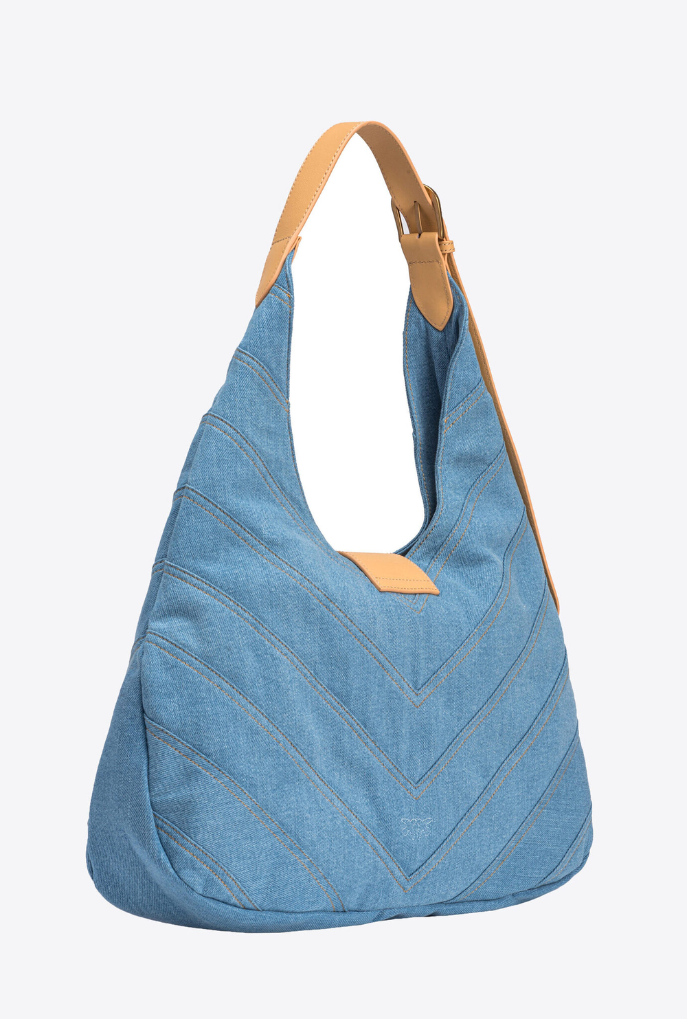 BIG HOBO BAG IN FADED DENIM