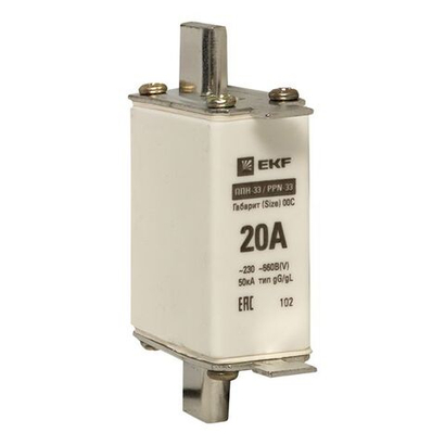 Плавкая вставка ППН-33 100/ 20А габарит 00С EKF