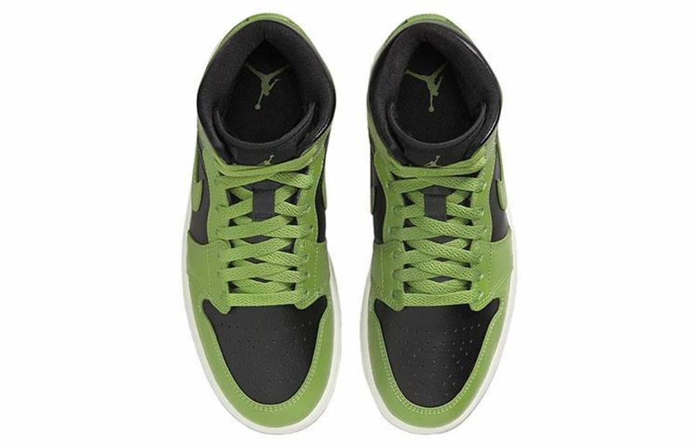 Кроссовки Jordan Air Jordan 1 Mid "Green Black" (Женская размерная сетка)