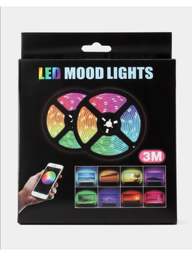 Светодиодная лента, пульт ДУ, 12 цветов, 3 метра