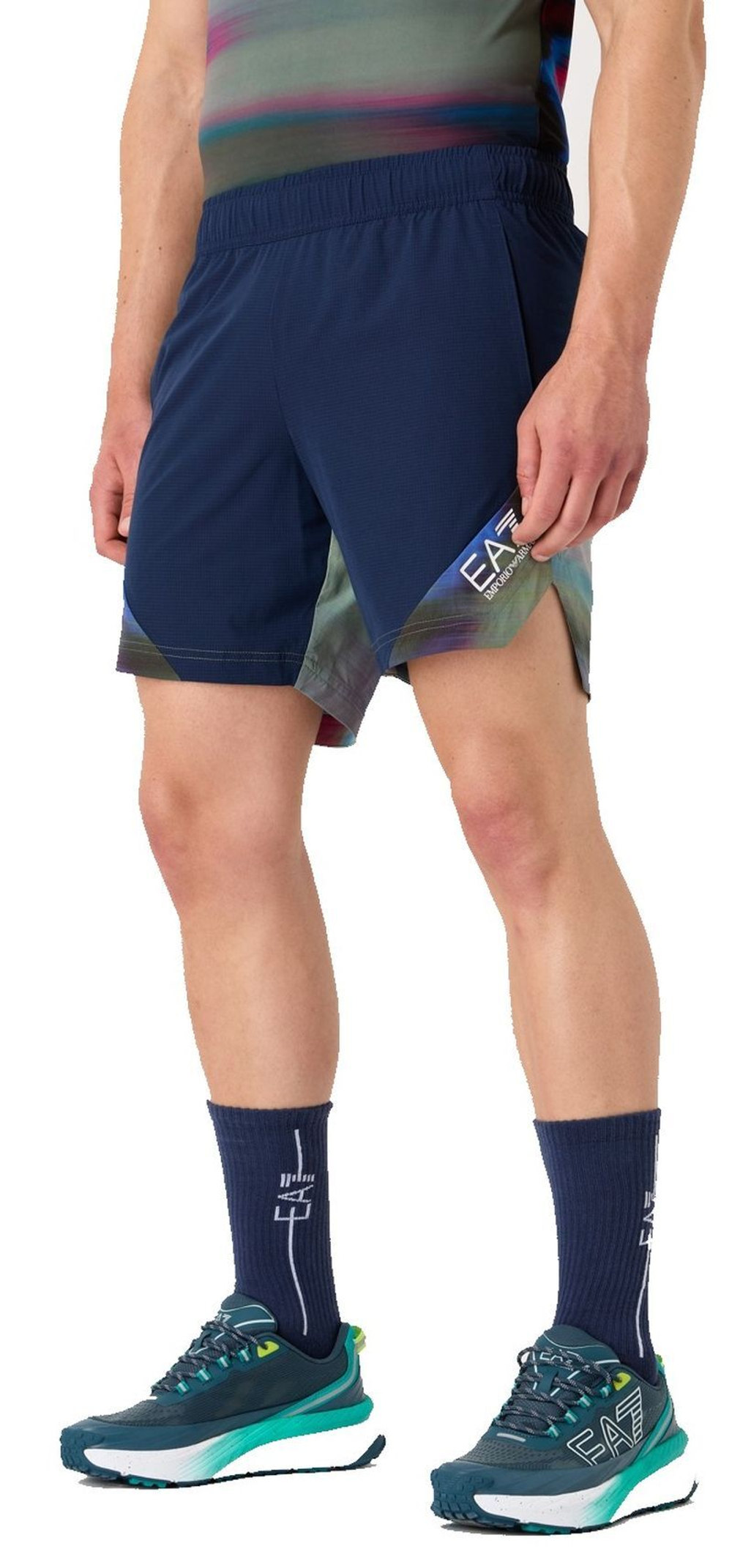 Мужские теннисные шорты EA7 Man Woven Shorts - небесный