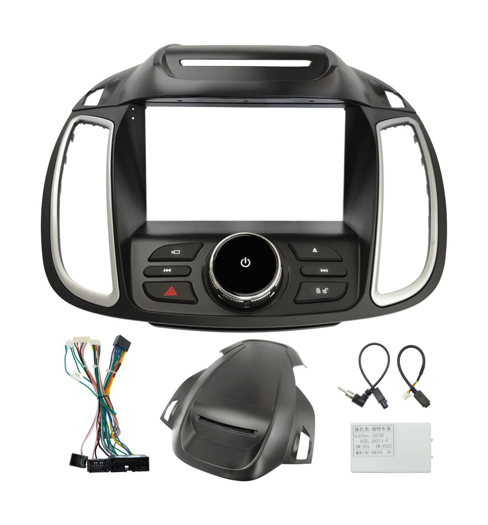 Комплект рамки с разъёмами 9" Ford Kuga 2 2012-2019(с кнопками и козырьком) простые - Car-Smart 8029F1A