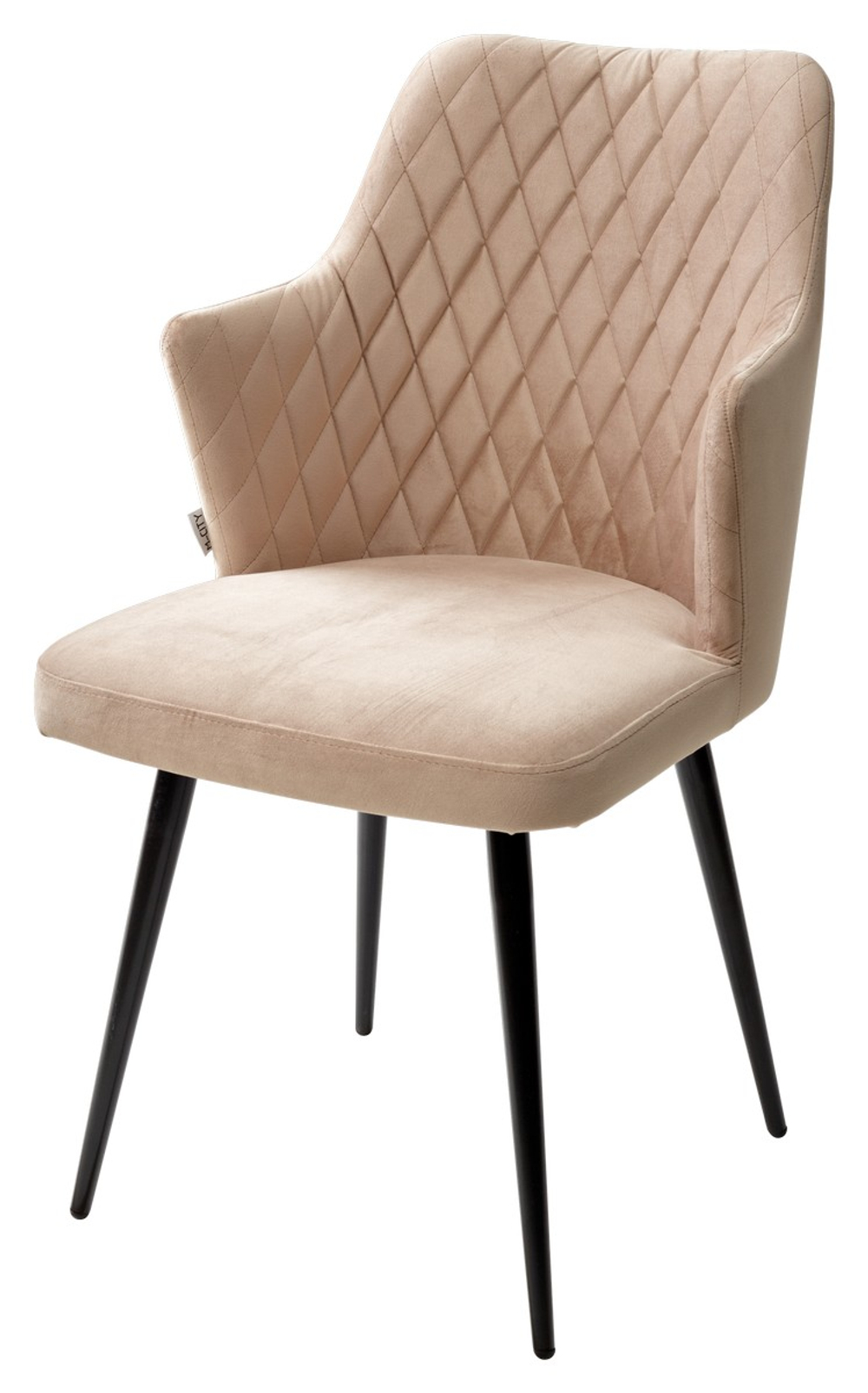 Стул М-City DISAUR Герман (Herman) поворотный на 360 градусов, Бежевый 5, Велюр, Черный каркас