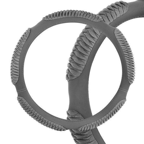 Оплетка руля M Skyway Eco замша (5 подушечек) рельефная серая