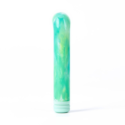 Зеленый компактный вибратор из стекла Magic Cane - 12 см.