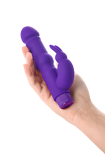 Вибратор с клиторальным стимулятором A-toys фиолетовый 18 см