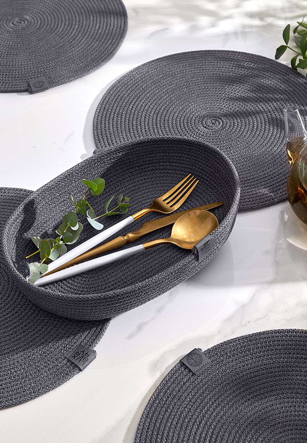 Декоративная корзиночка Luxberry Boho графит