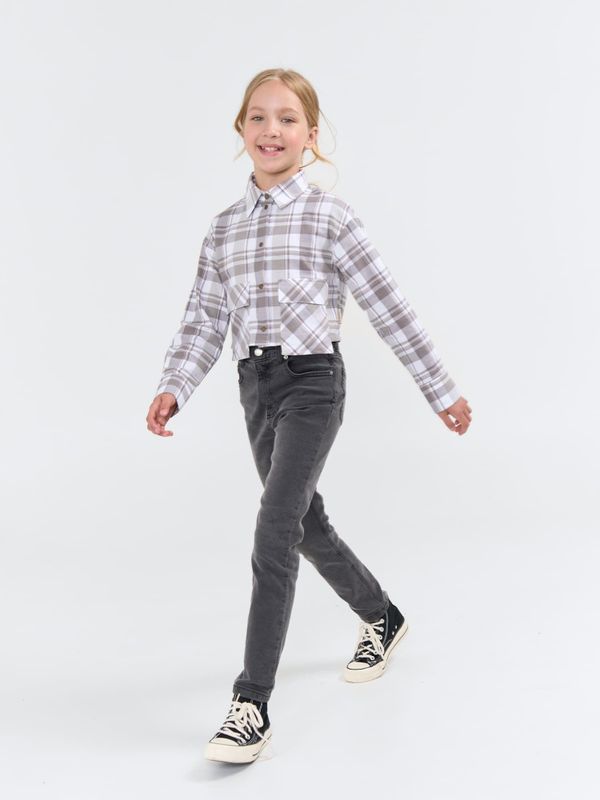 Рубашка фланелевая укороченная 