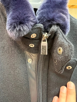 Мужское зимнее пальто Atelier Di Falco с мехом кролика на воротнике