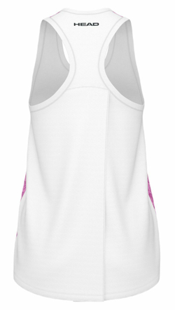 Футболка для девочки теннисная Head Girls Vision Agility Tank Top - print vision/vivid pink